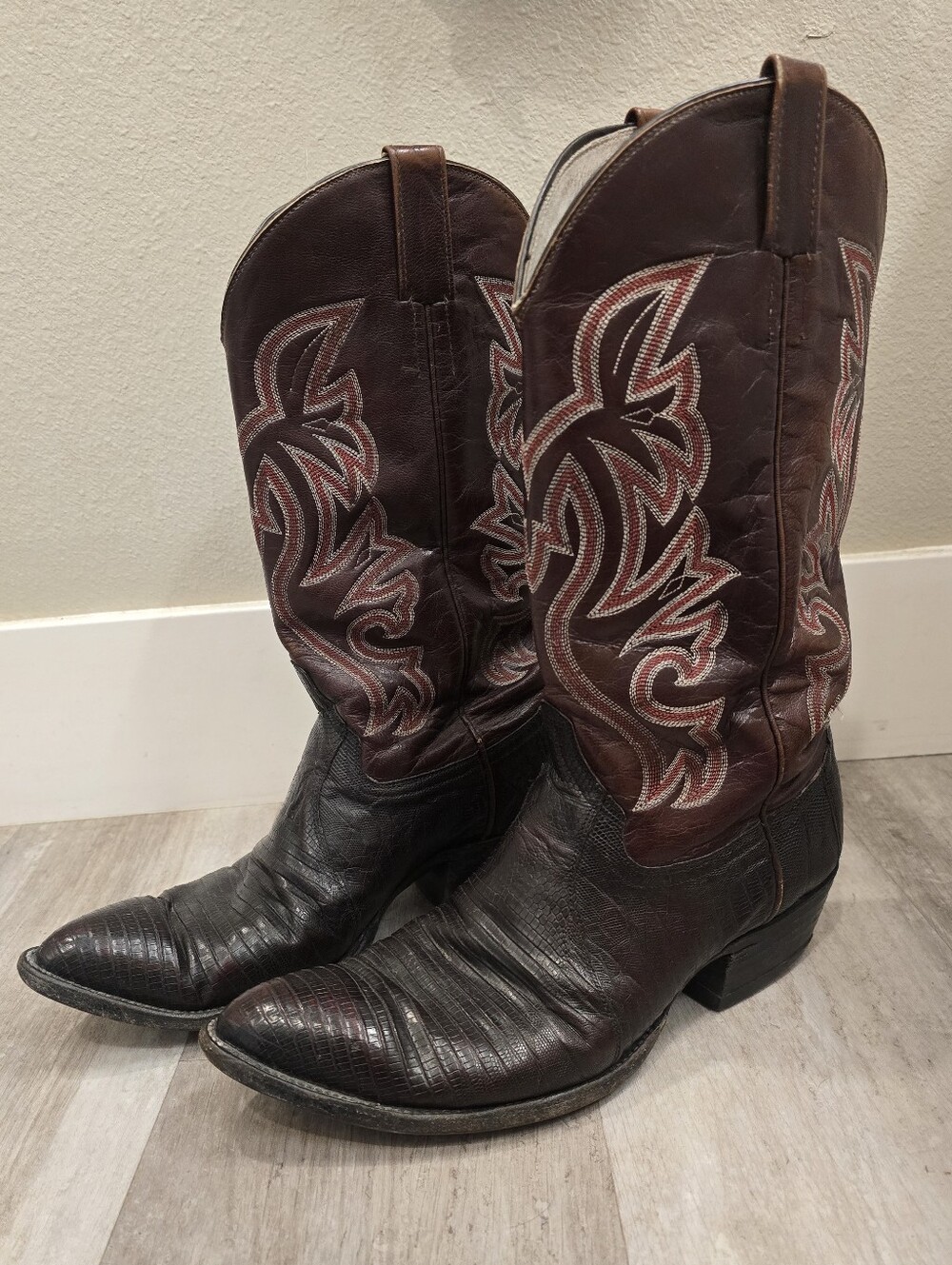 Cowtown Cowboy Boots J 11 - 847 D Size 11 Teju Lizard Skin